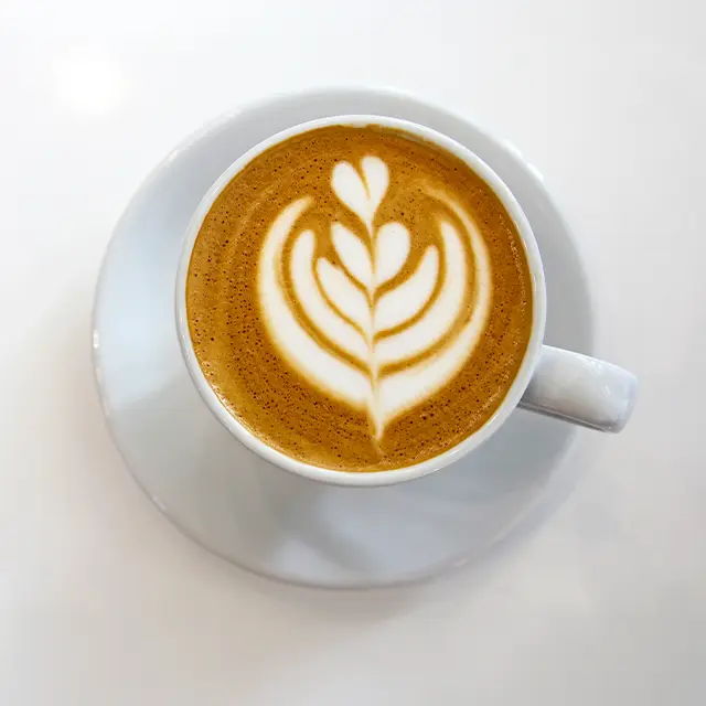 Foto von einem Kaffee mit Schaummotiv